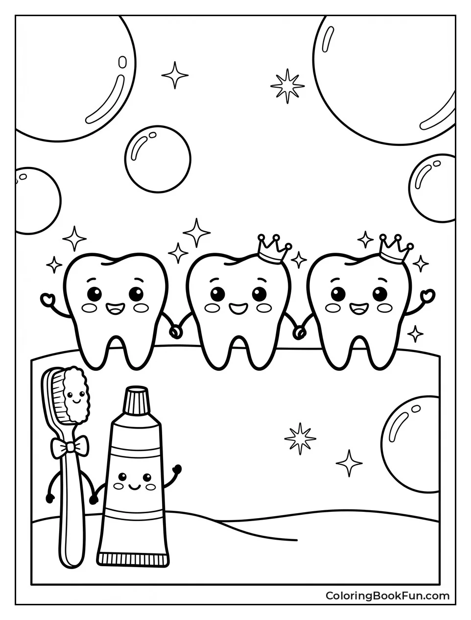 Kawaii Teeth Holding Hands