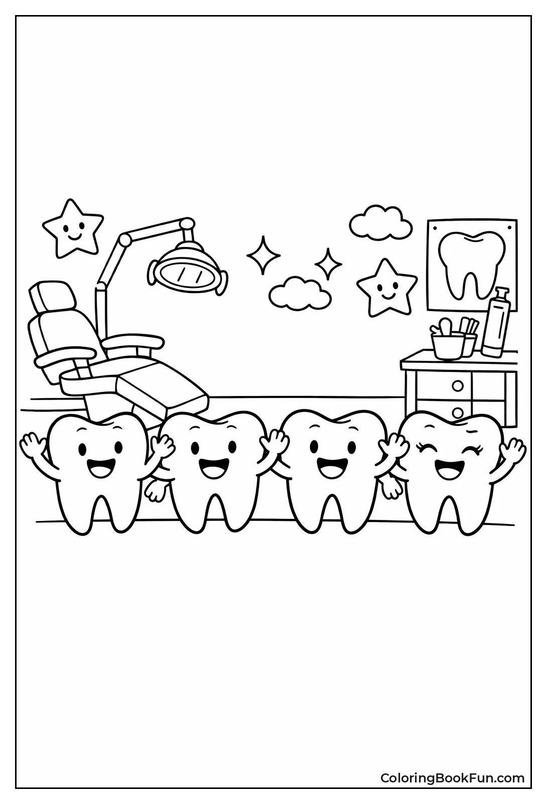 Happy Teeth Waving Hello