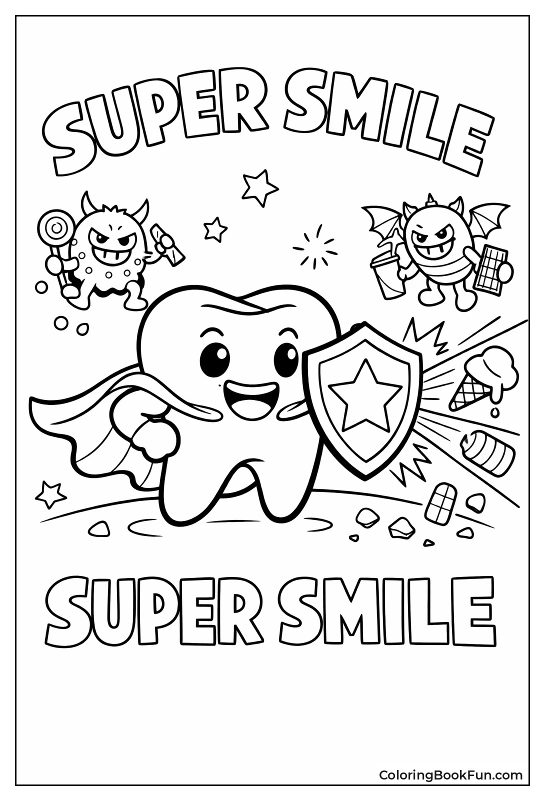 Super Tooth Hero Strikes