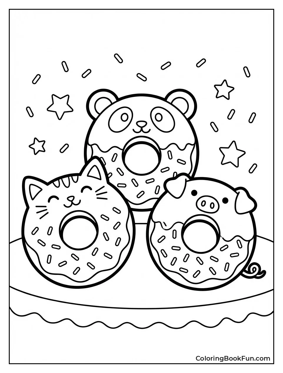 Animal Donuts Smiling