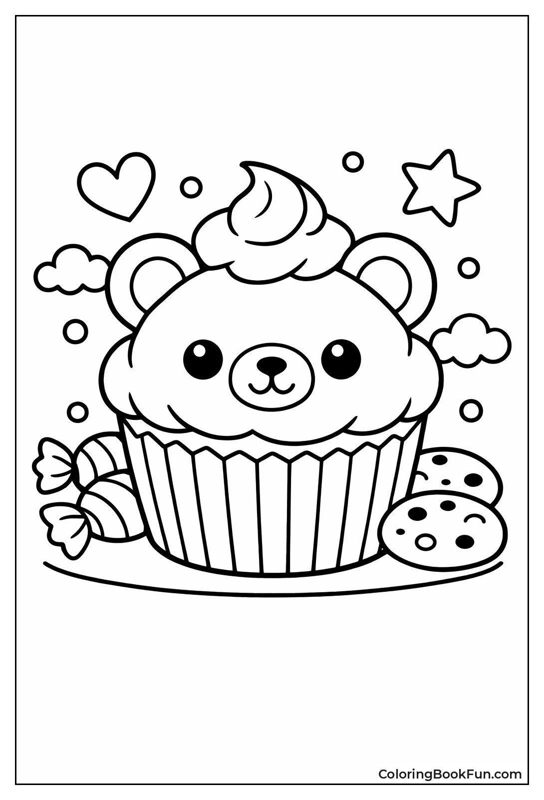 Bear Face Cupcake