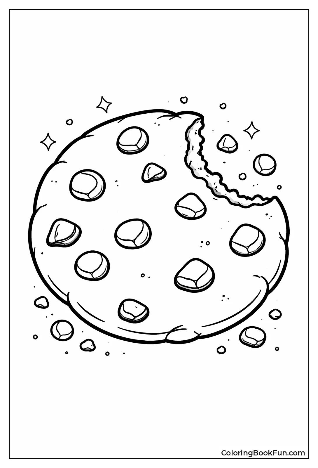 Bitten Chocolate Chip Cookie