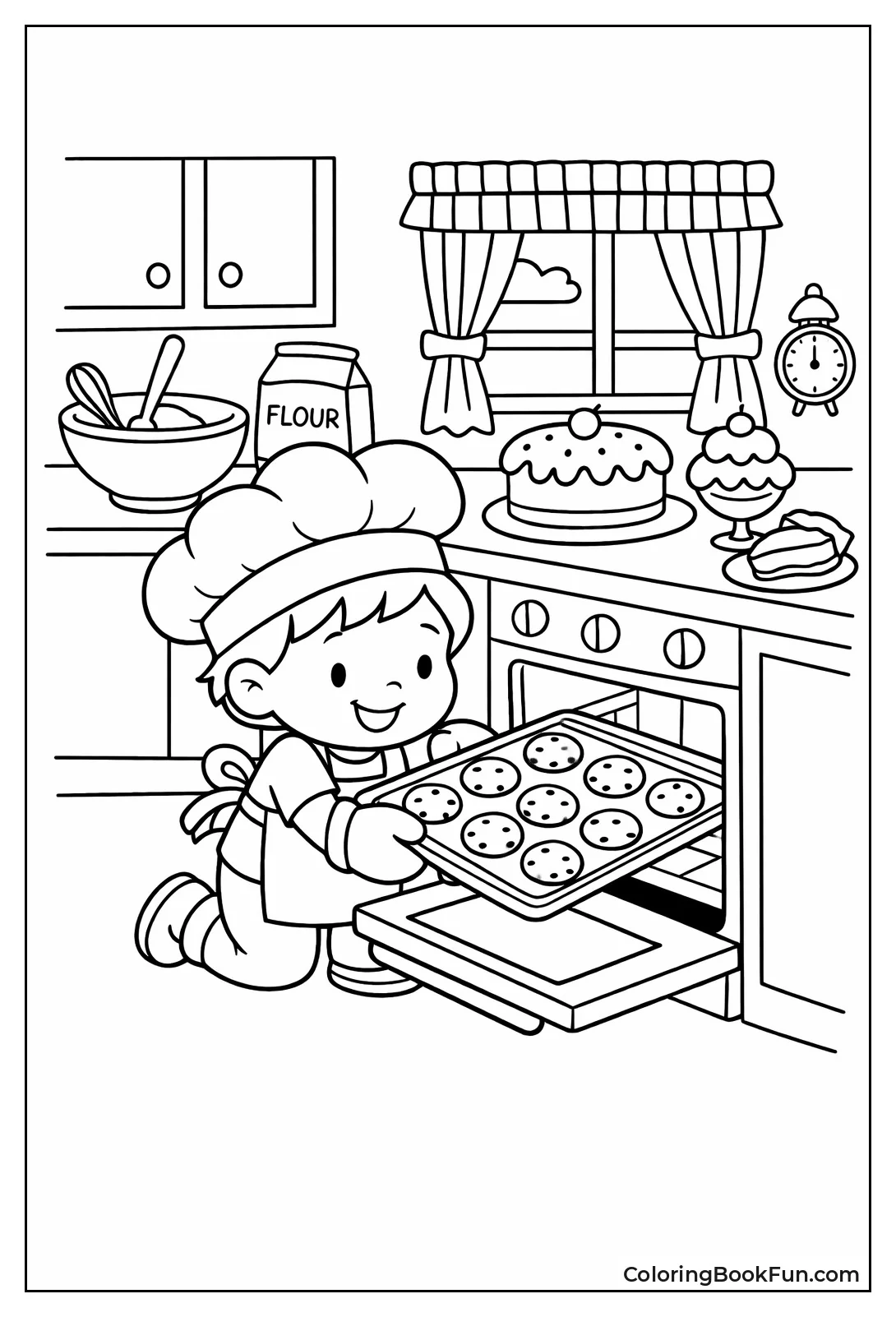 Child Baking Fresh Cookies