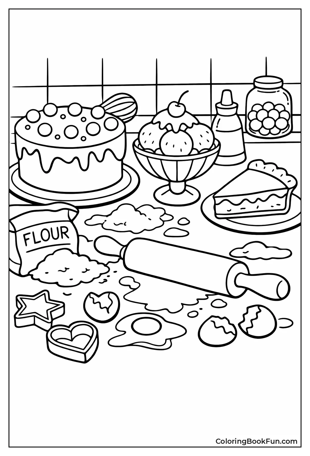 Messy Cookie Baking Scene