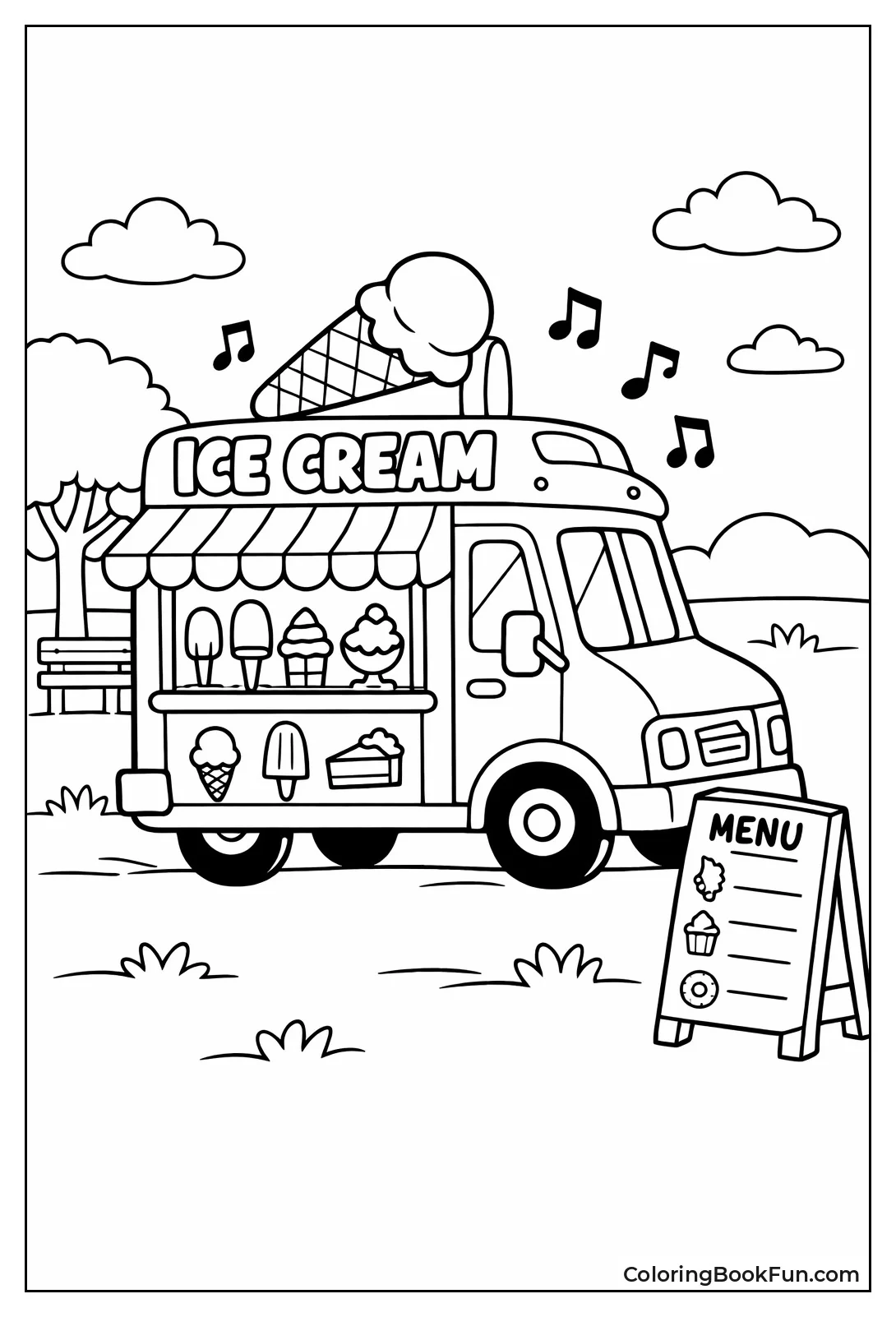 Parked Ice Cream Truck