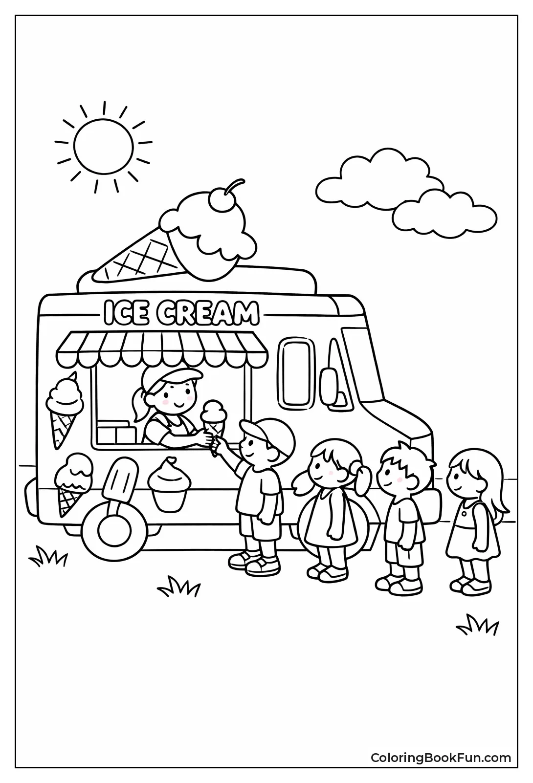 Kids at Ice Cream Truck