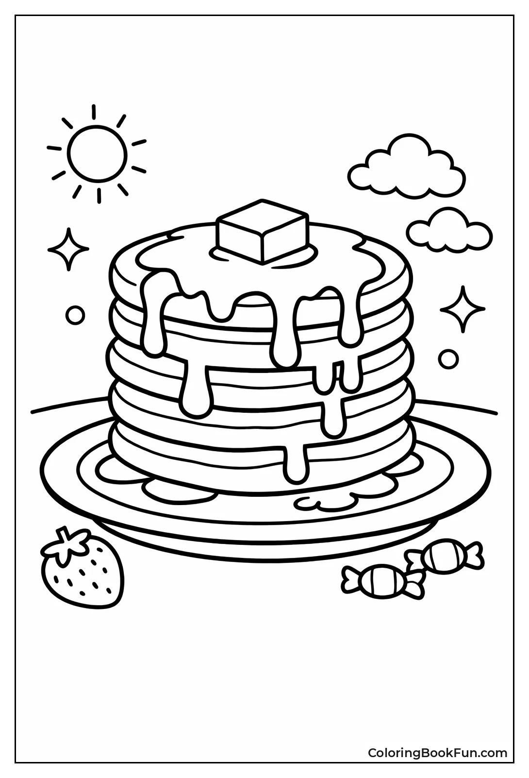 Pancake Stack Dripping Syrup