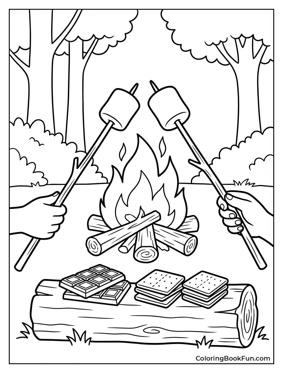 S'mores over Campfire