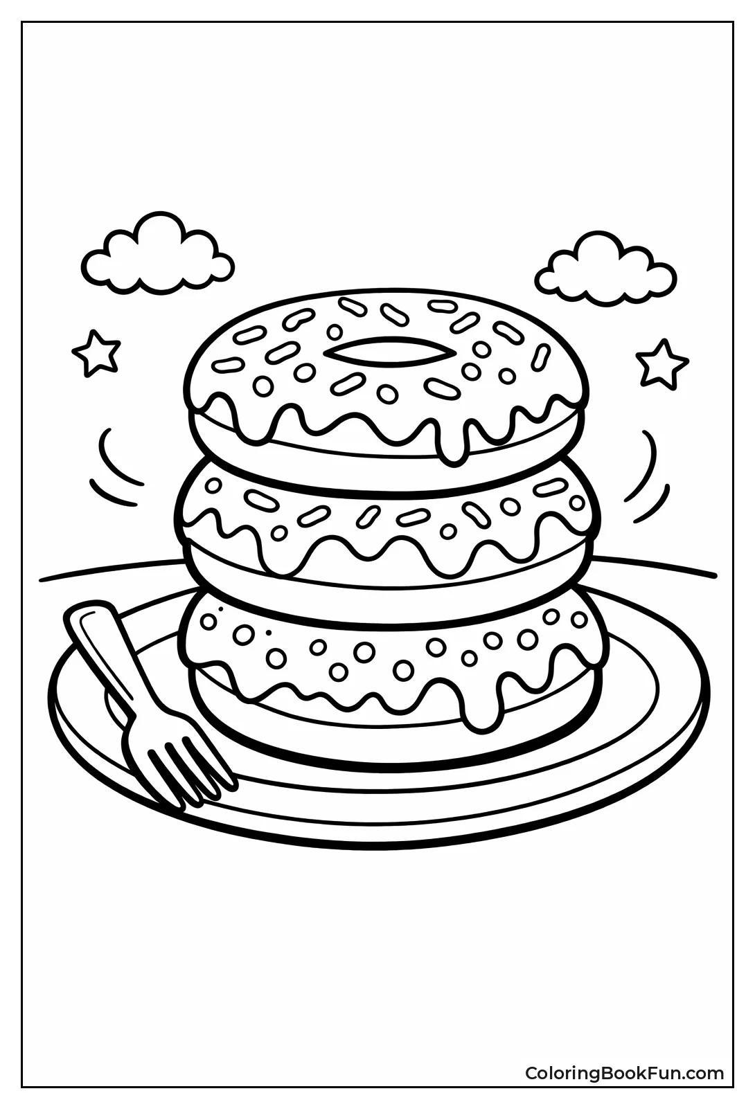 Stacked Sprinkled Donuts