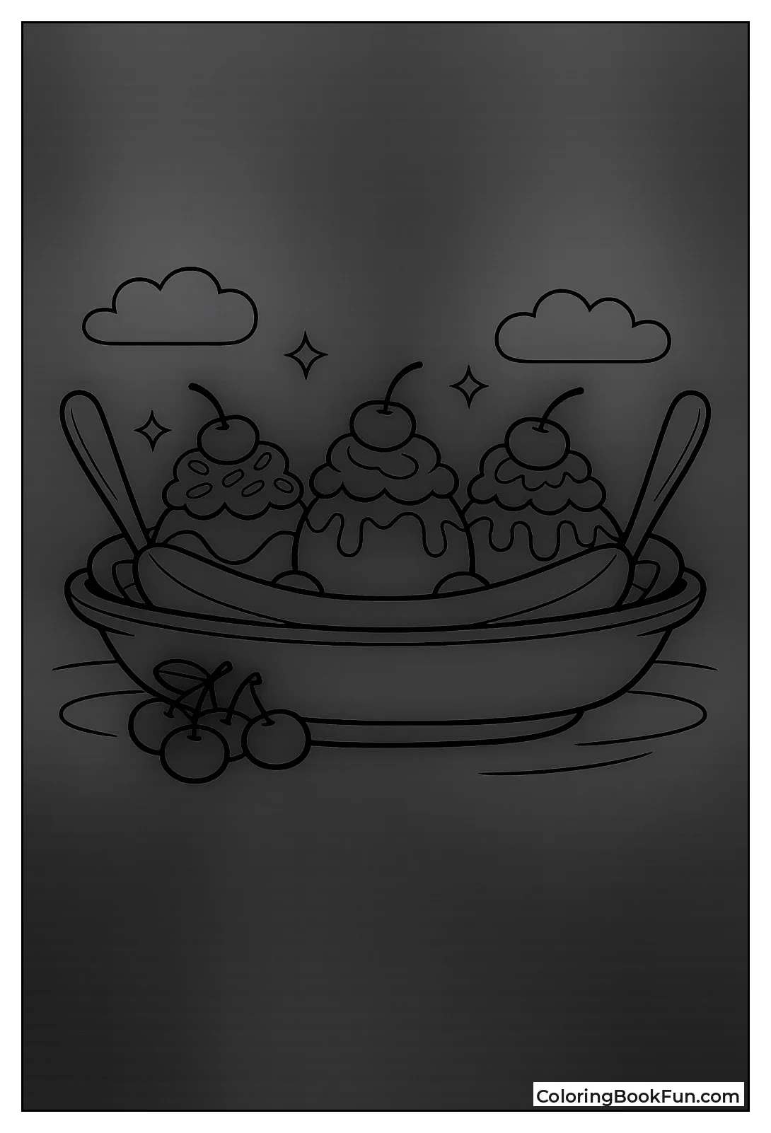 Banana Split with Spoons