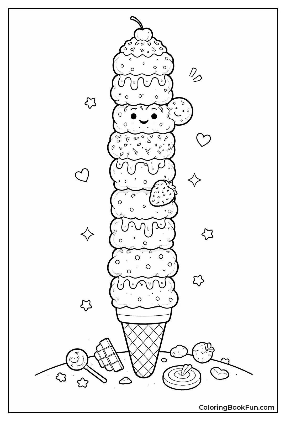 Tall Ice Cream Tower