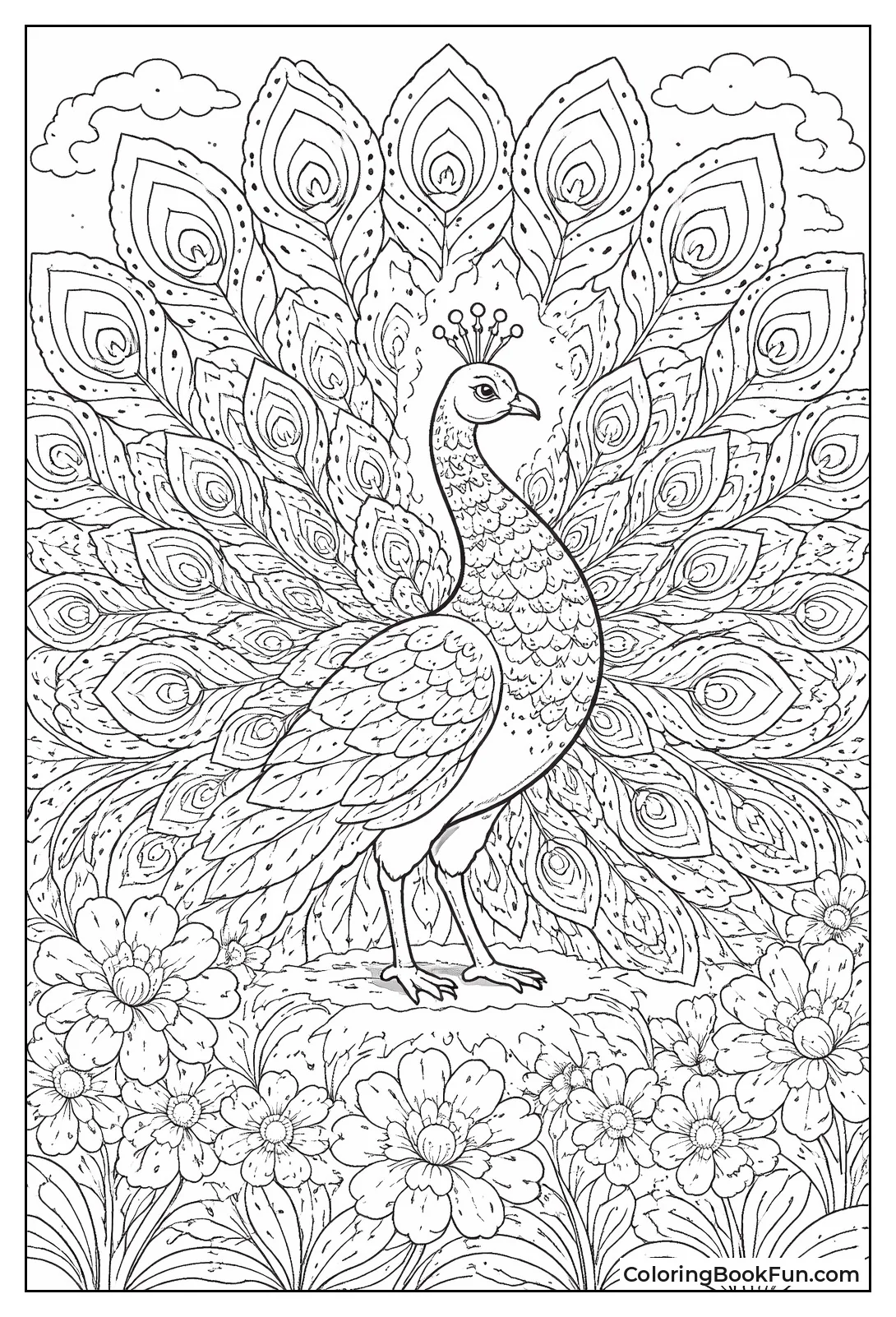 Detailed Adult Peacock