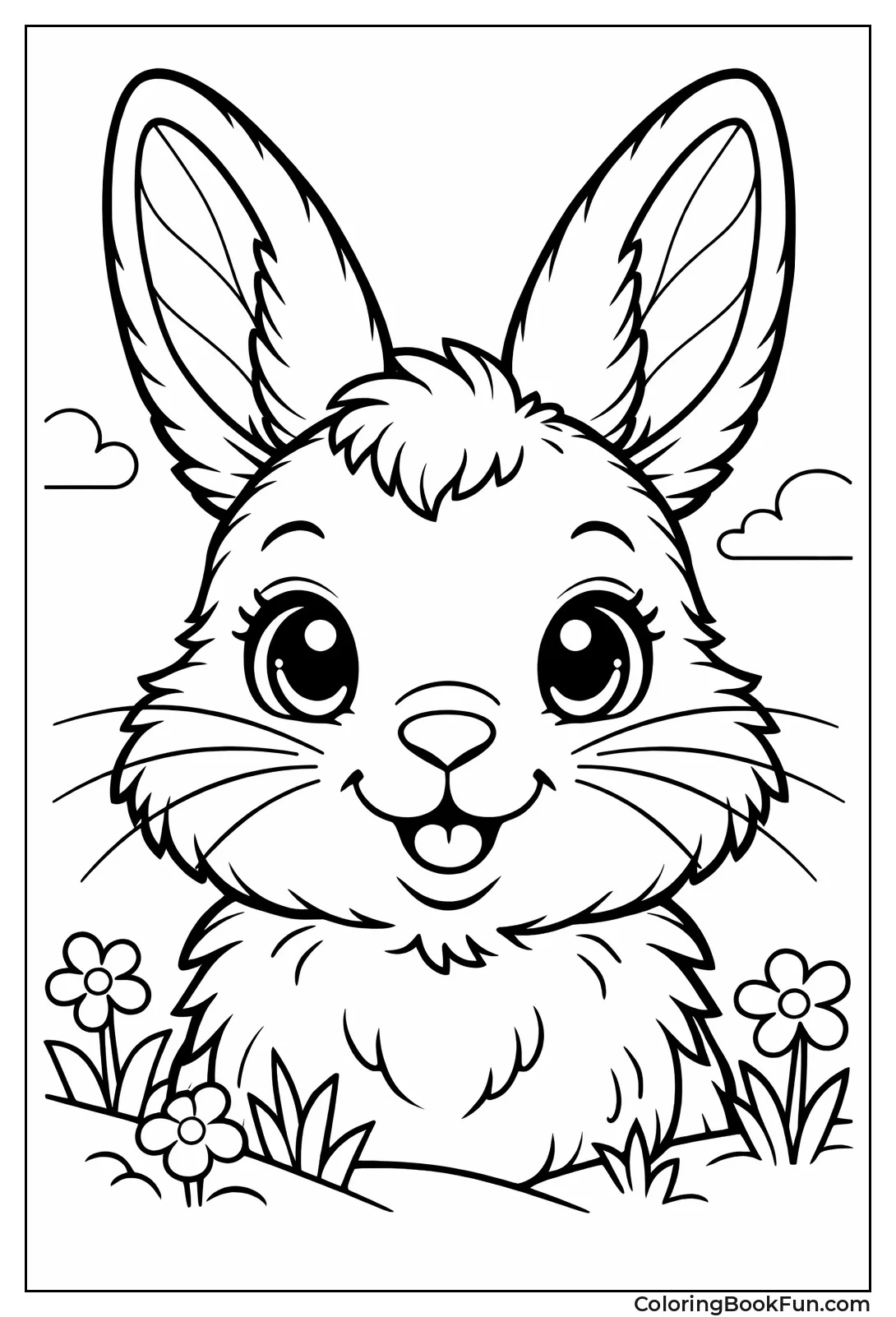 Detailed Bunny Face Portrait