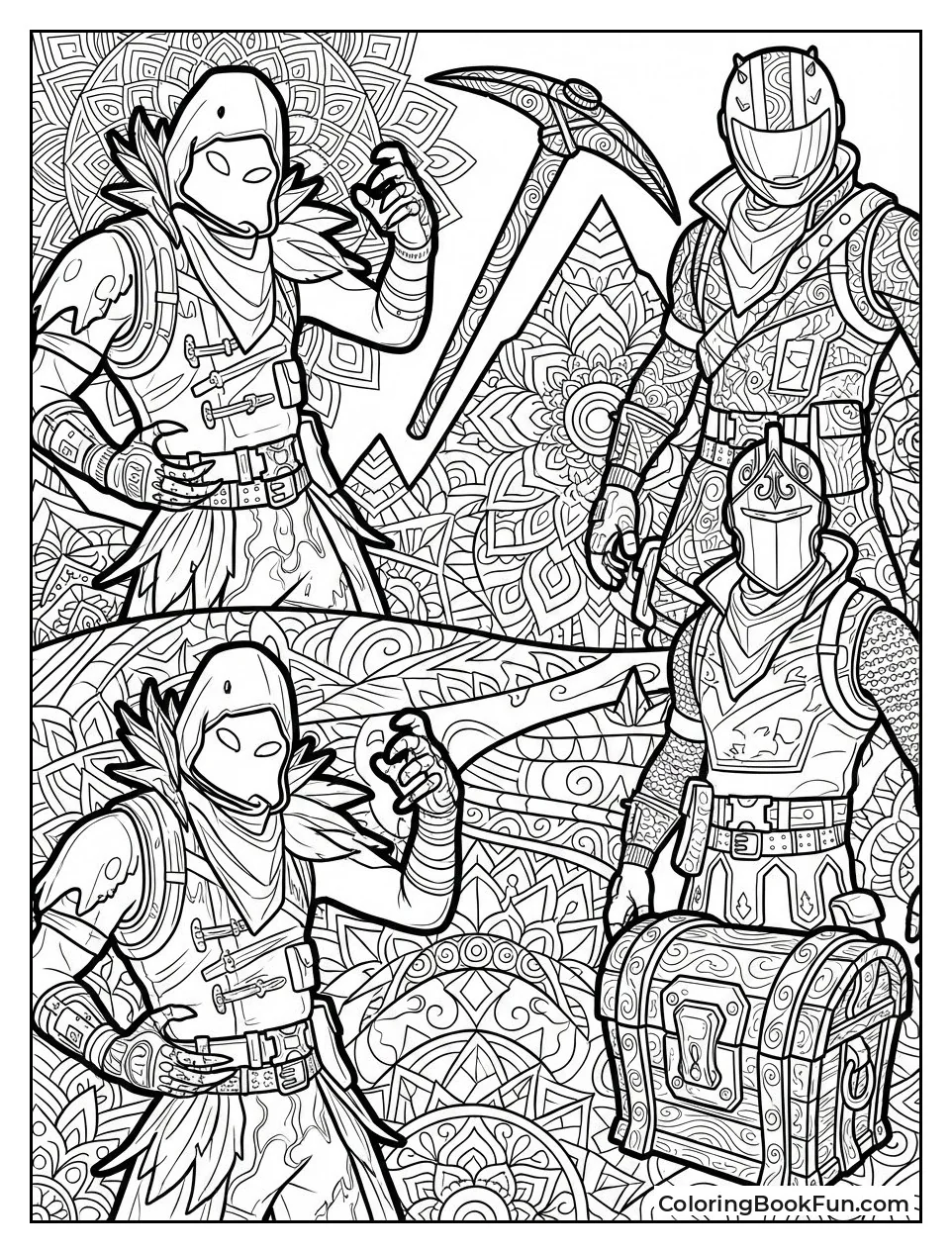 Detailed Fortnite Patterns and Shapes