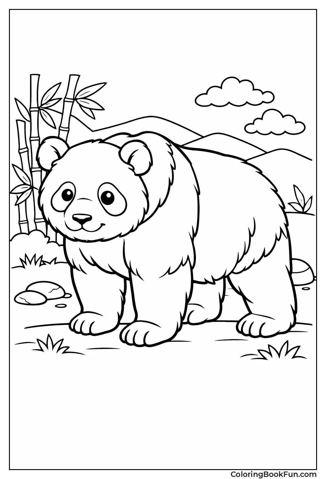 Panda with Detailed Fur