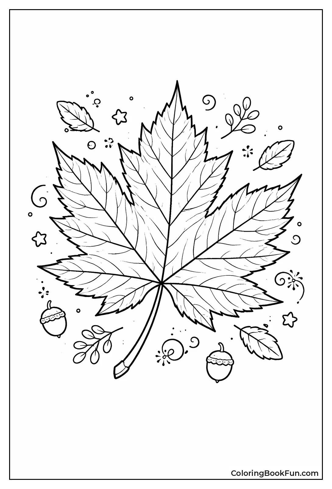 Detailed Maple Leaf Veins