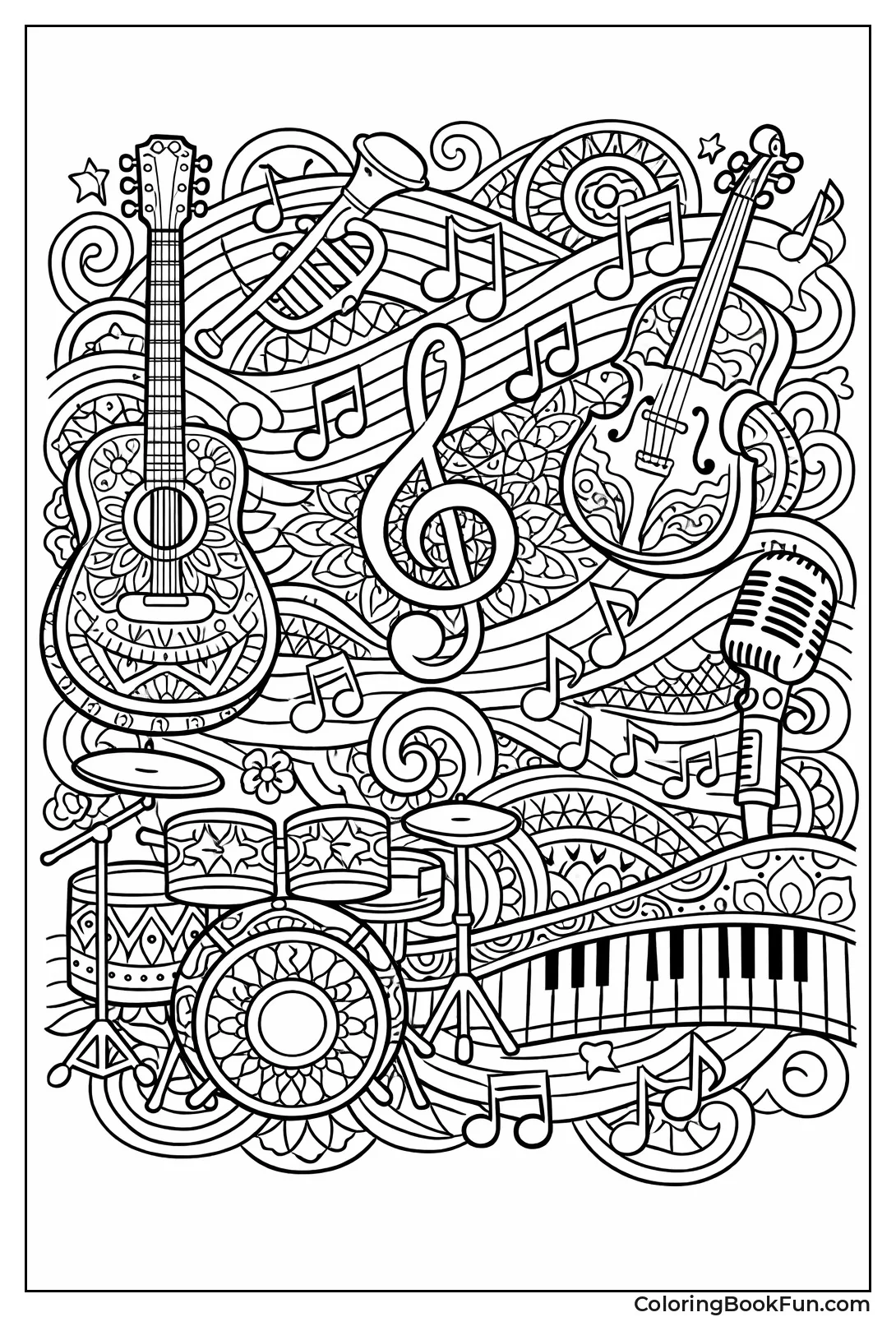 Detailed Music Mandalas