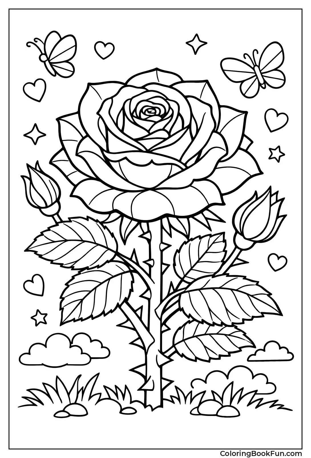 Detailed Rose Design