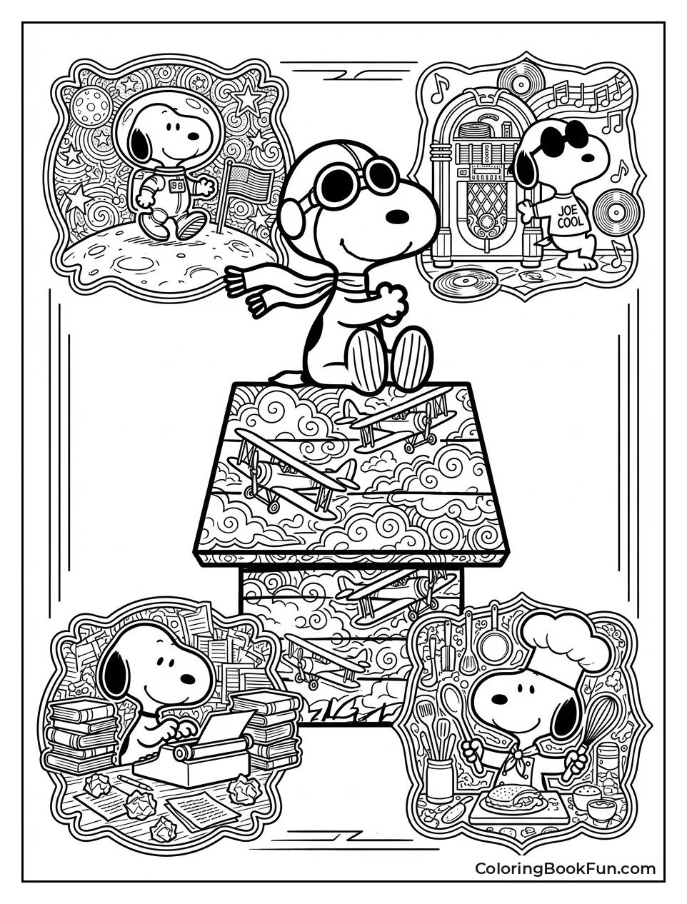 Detailed Snoopy Poses