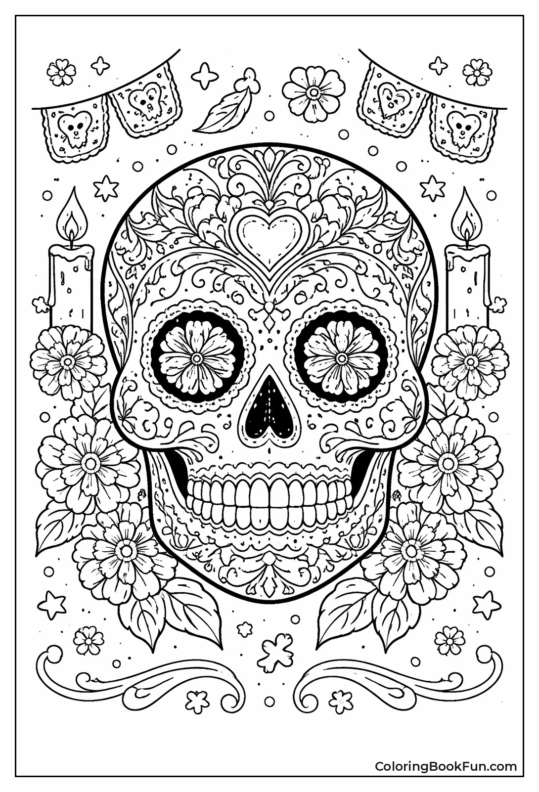 Complex Pattern Sugar Skull