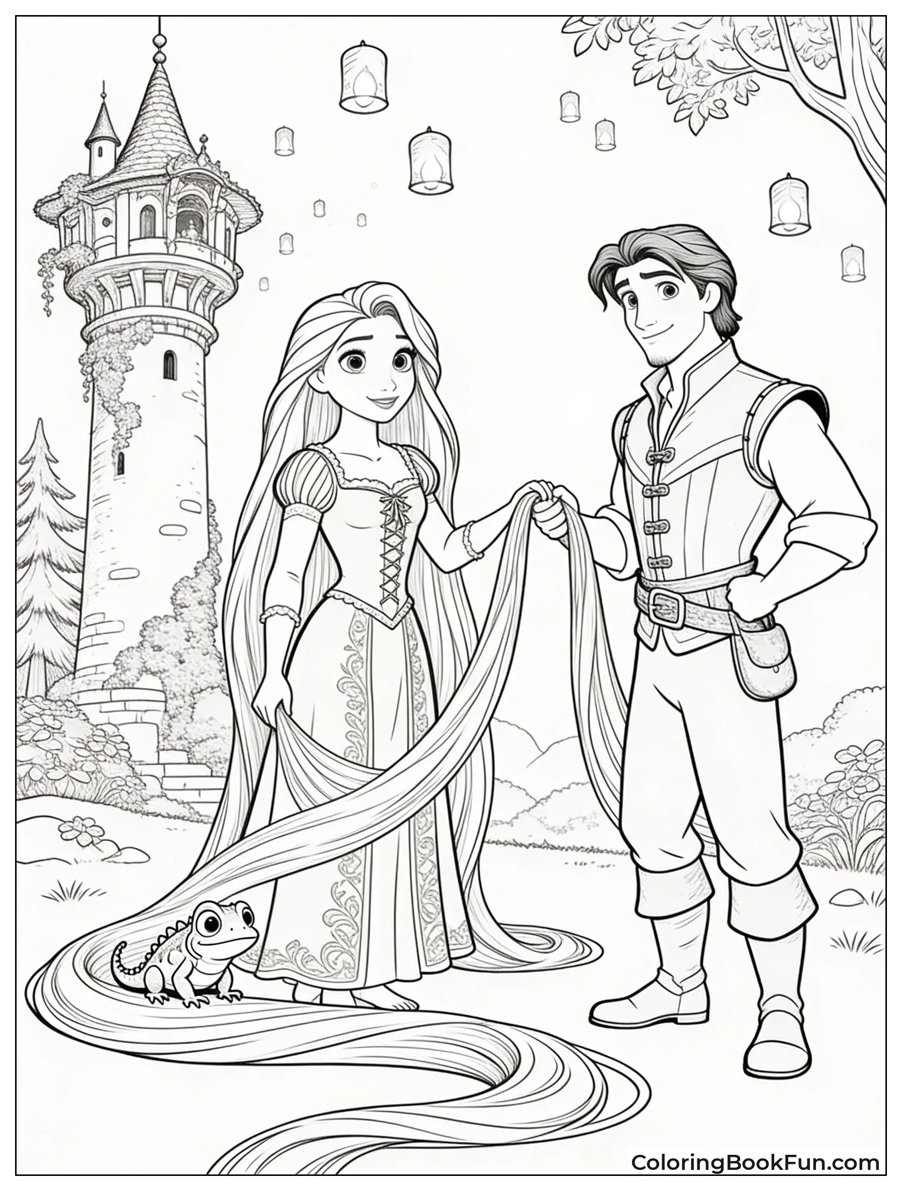 Detailed Tangled Hair Designs