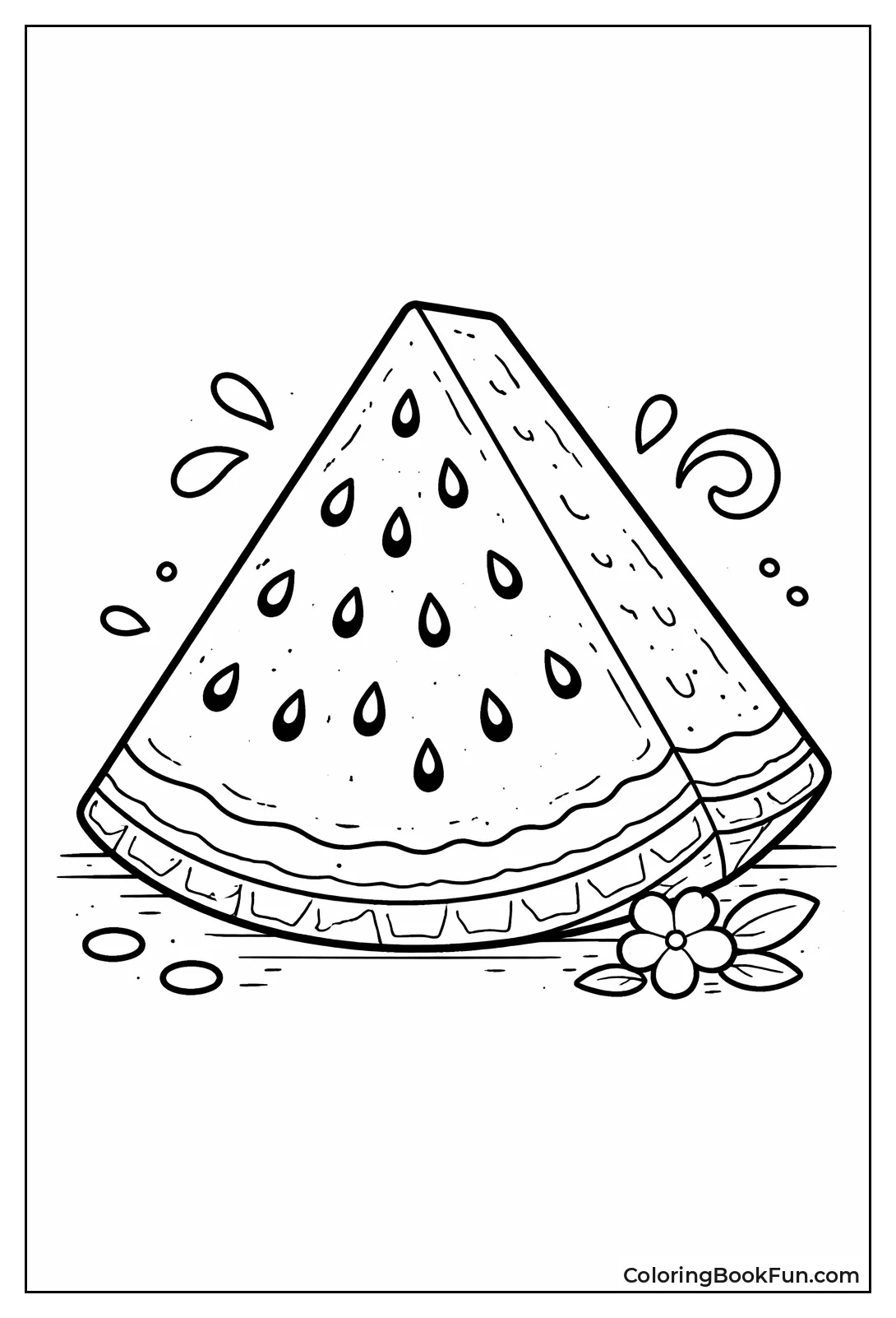 Detailed Juicy Watermelon Slice