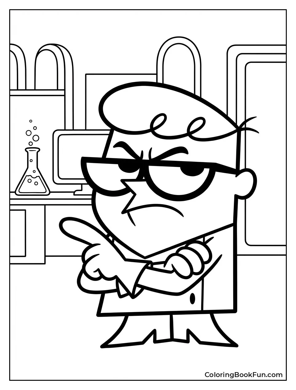 Angry Dexter Points in Frustration