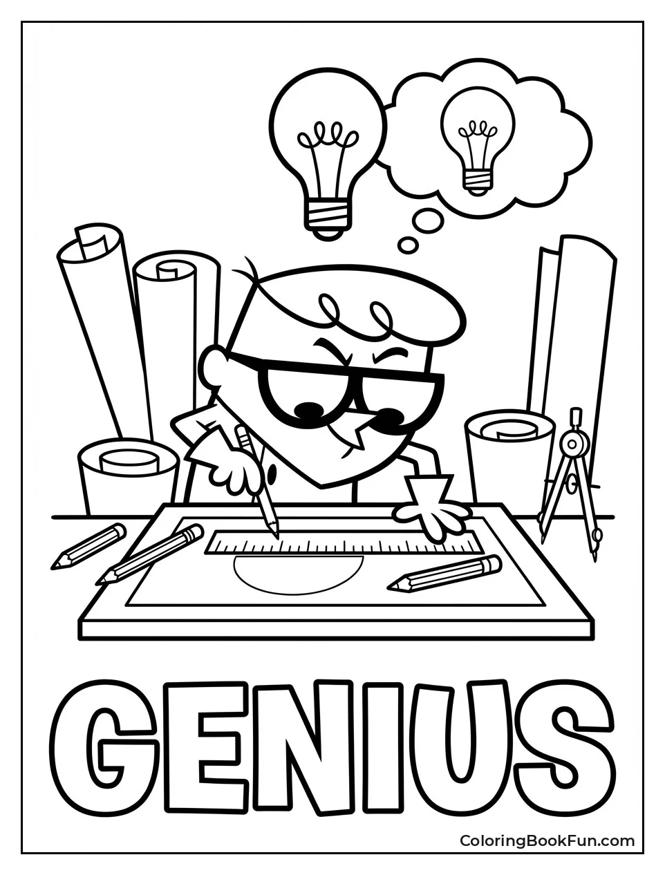 Dexter Draws Cool Blueprints