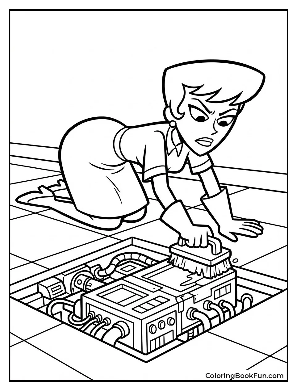 Mom Scrubs Secret Laser Spot