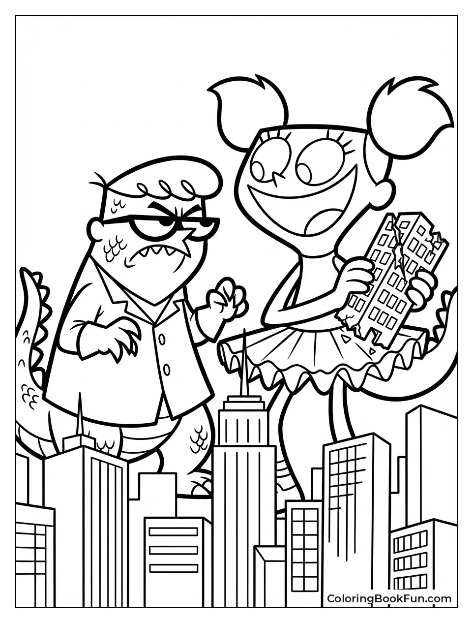 Giant Monsters Tower over City