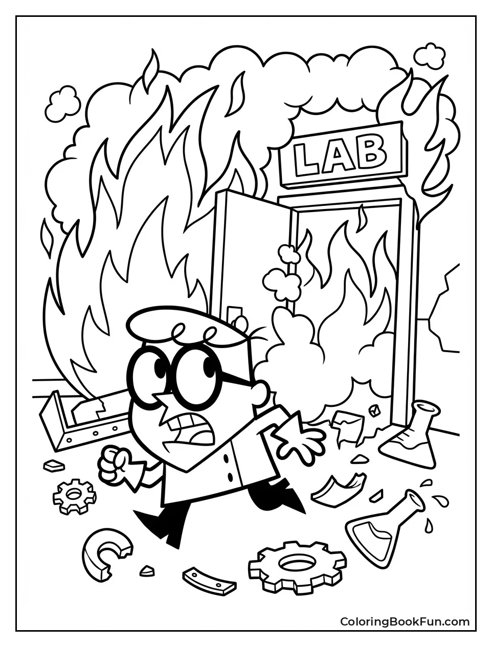 Lab Explodes as Dexter Runs