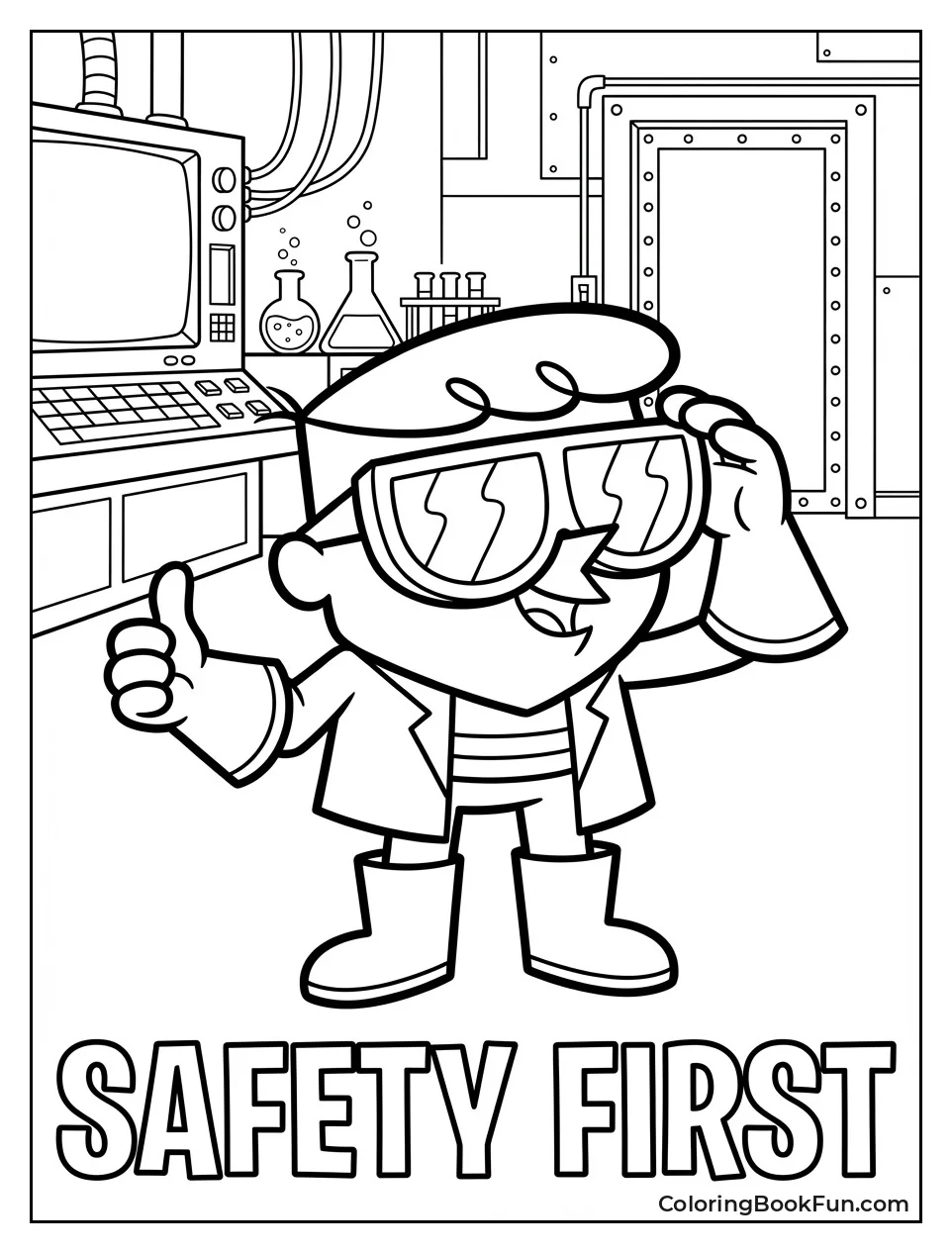 Dexter Puts on Safety Goggles