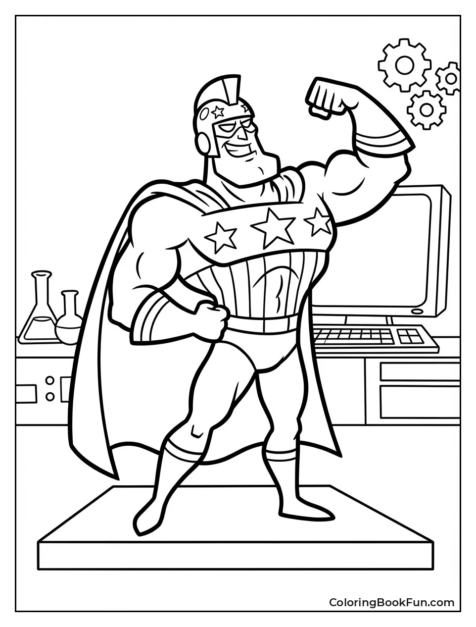 Major Glory Flexes Muscles