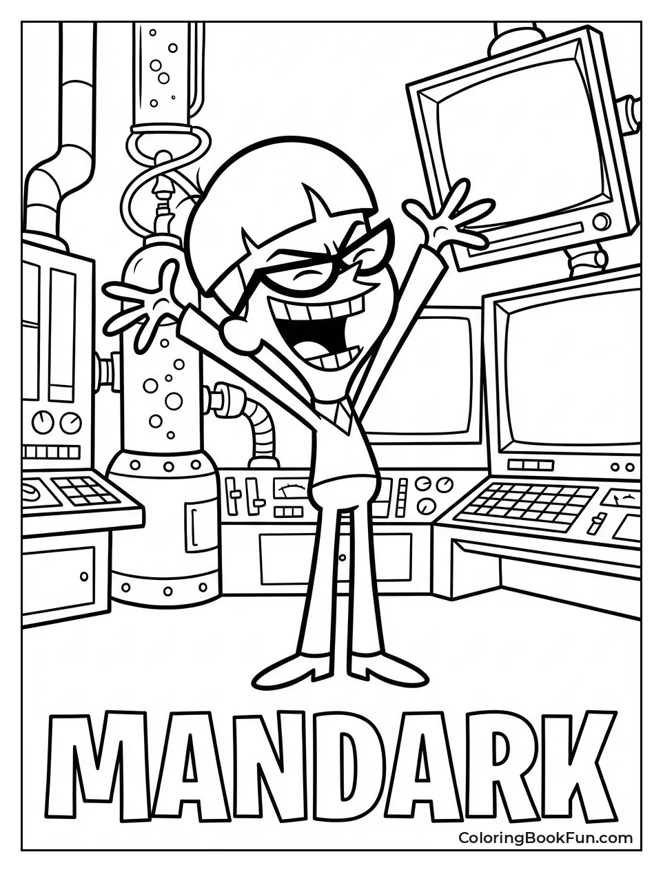 Mandark Laughs in His Lab