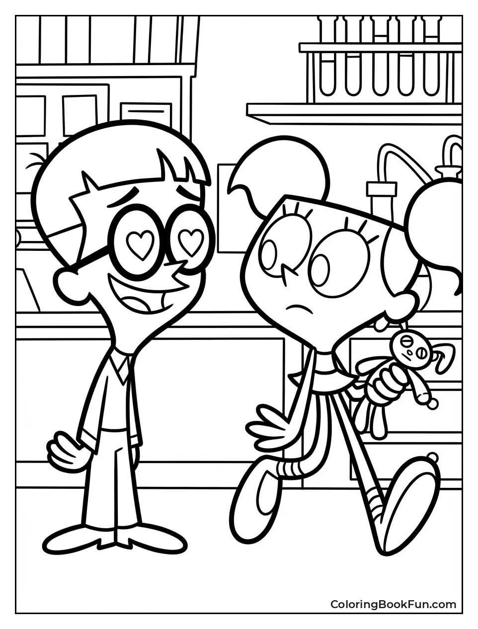 Mandark Stares at Dee Dee