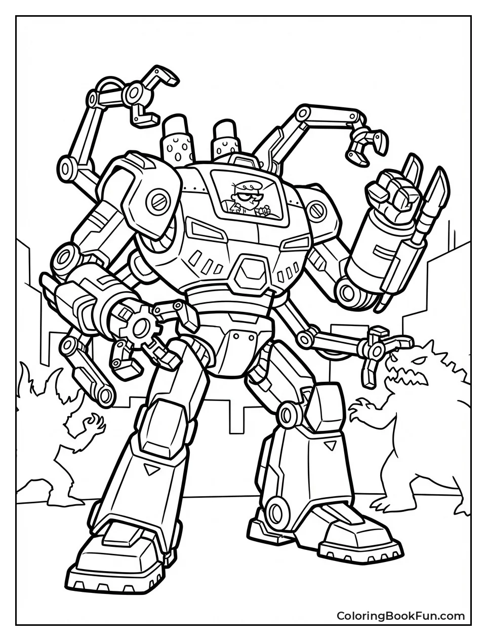 Robo-Dexo Guards the City