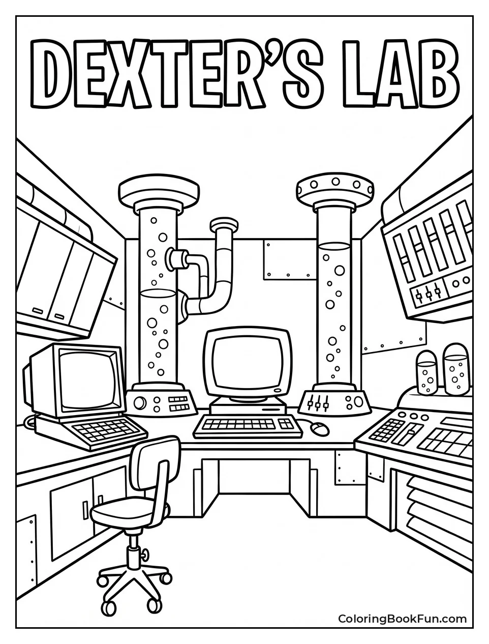 Busy Lab with Blinking Lights