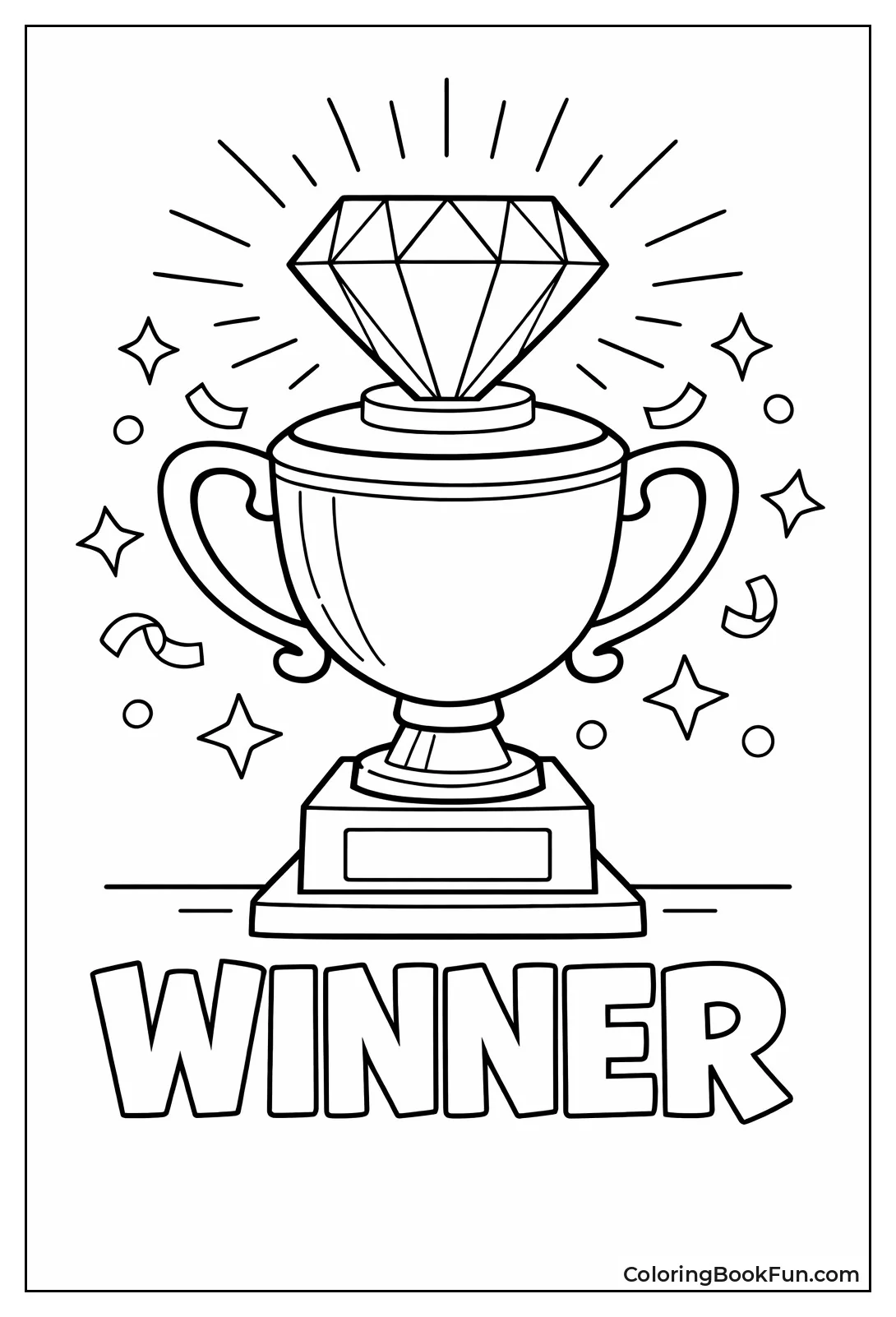 Diamond Topped Award Trophy