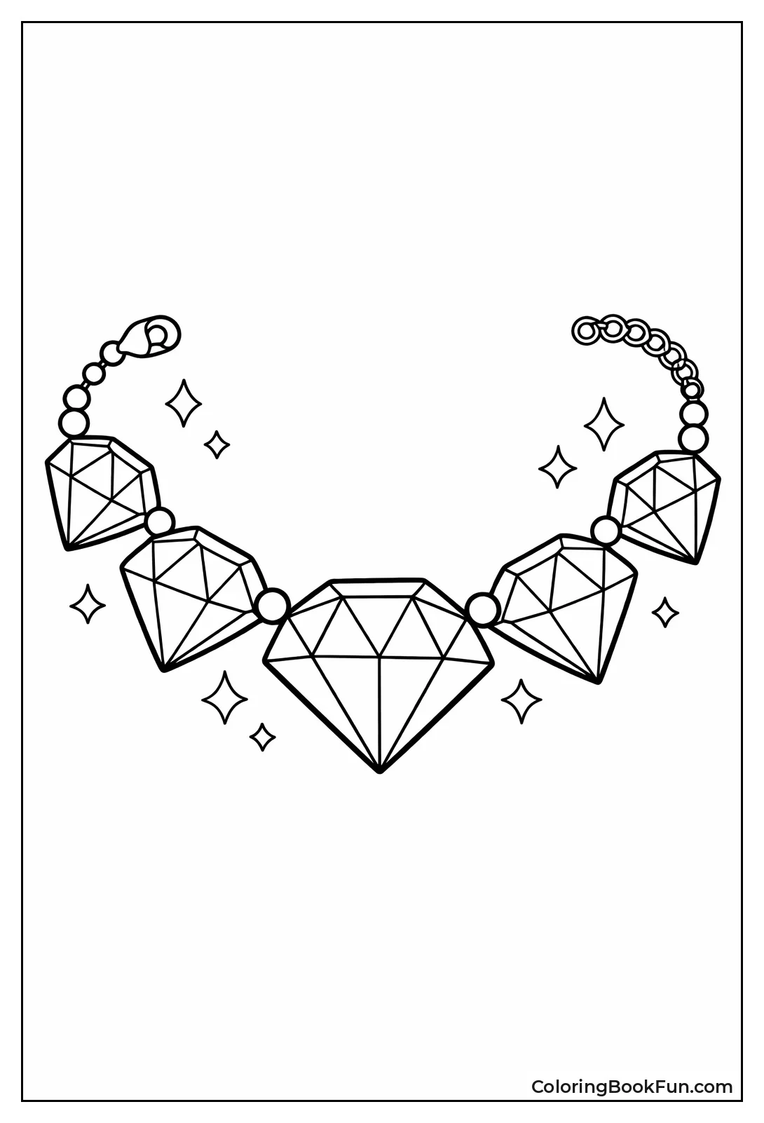 Diamond Necklace with Clasp