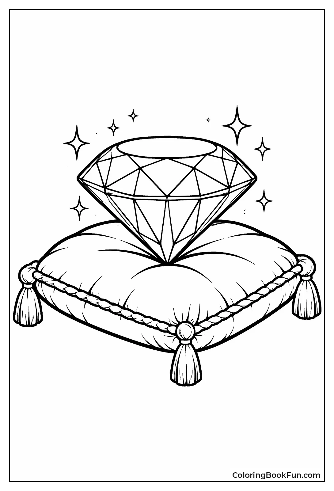 Diamond on Velvet Cushion