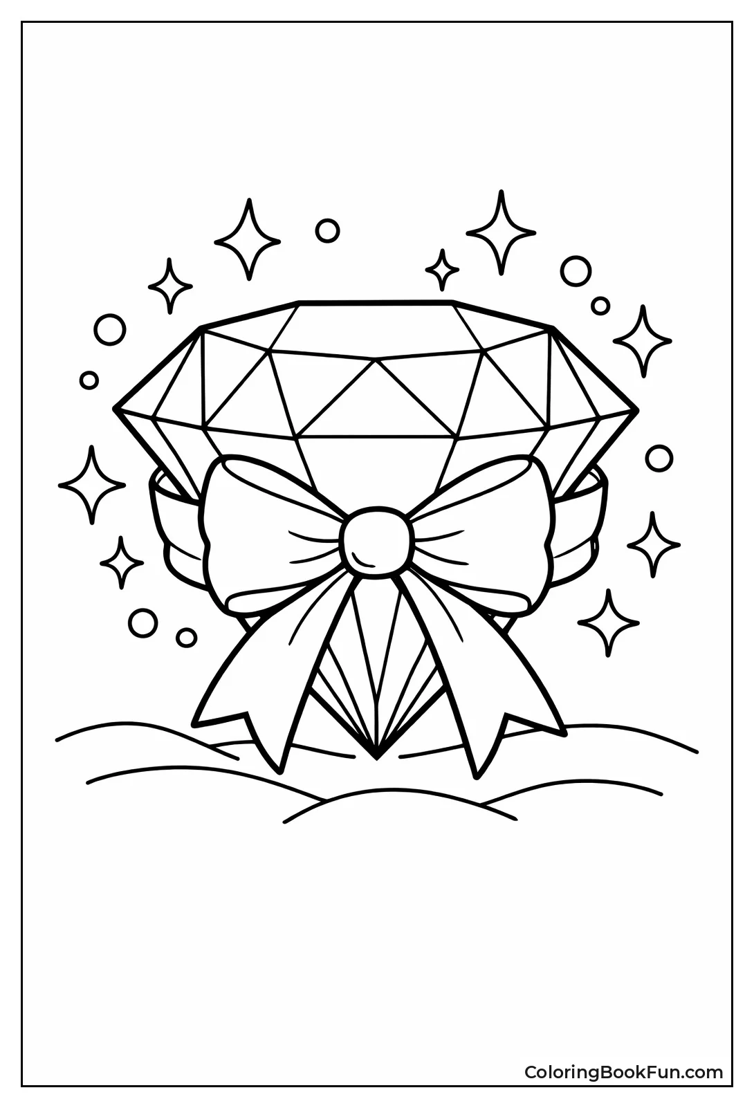 Ribbon Bow on Diamond