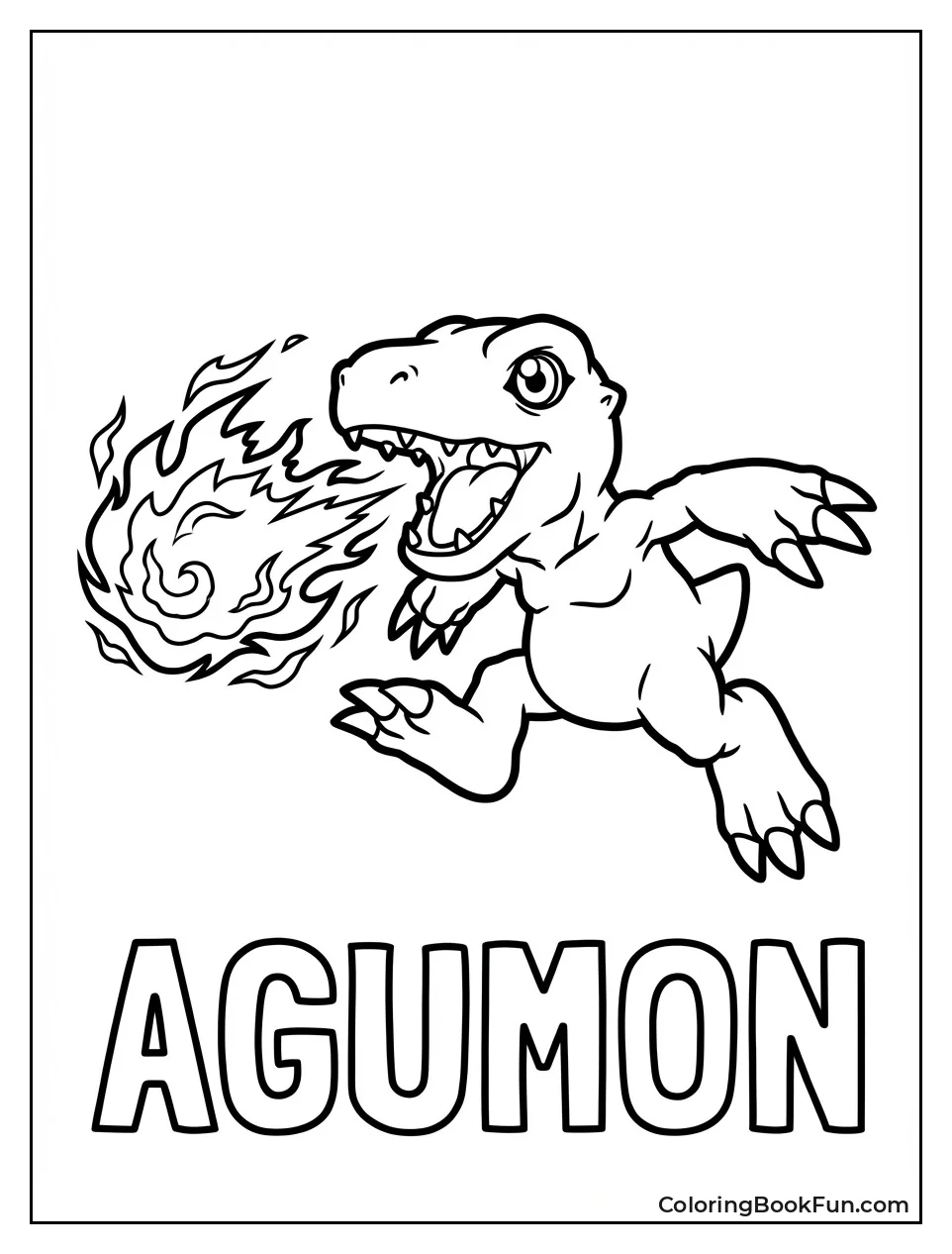 Agumon Shooting Small Fireball