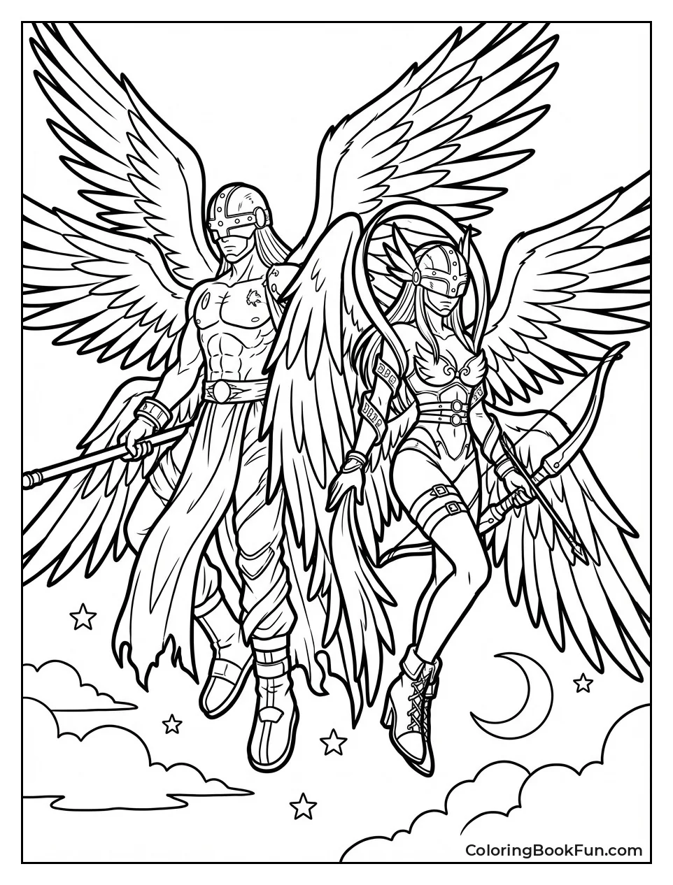 Angemon and Angewomon Wings Spread