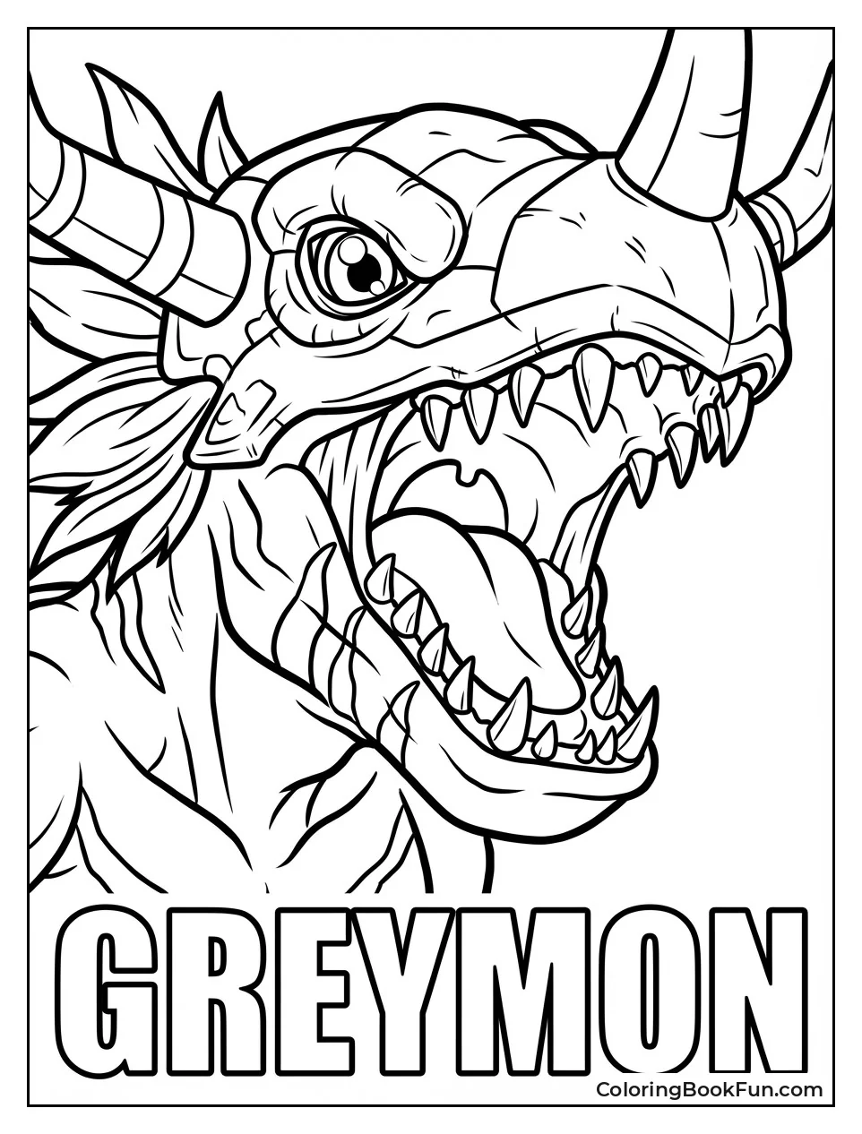 Greymon Roaring Fiercely