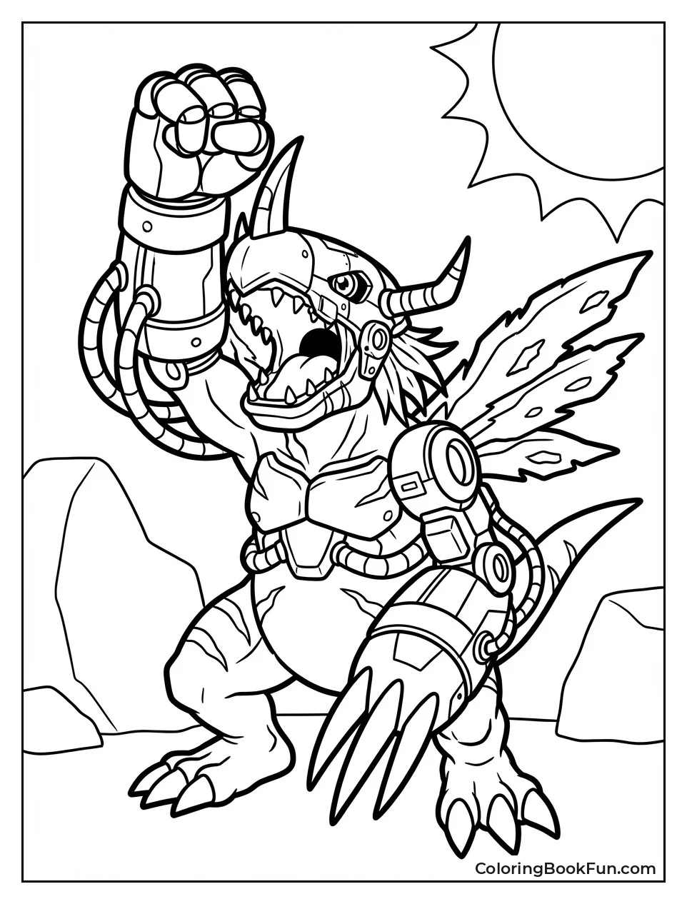 MetalGreymon Roaring Powerfully