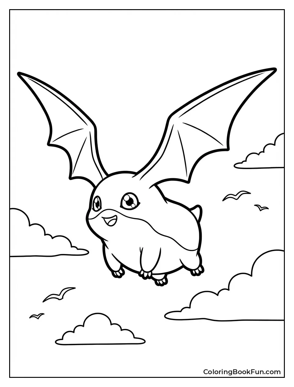 Patamon Soaring through Sky