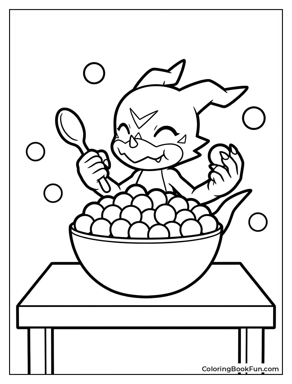 Veemon Eating Chocolate Snacks