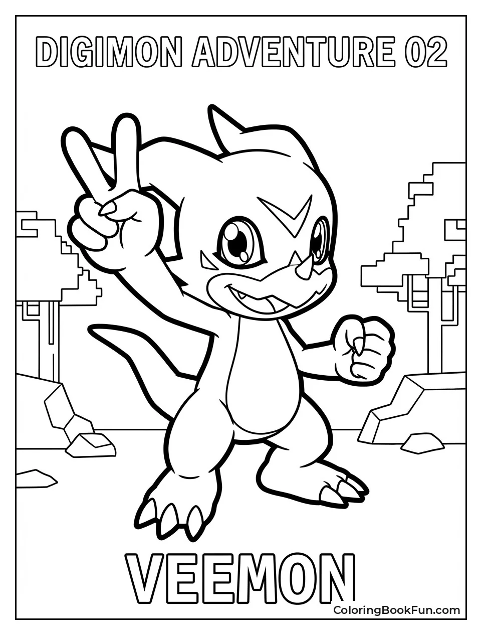 Veemon Striking V Pose