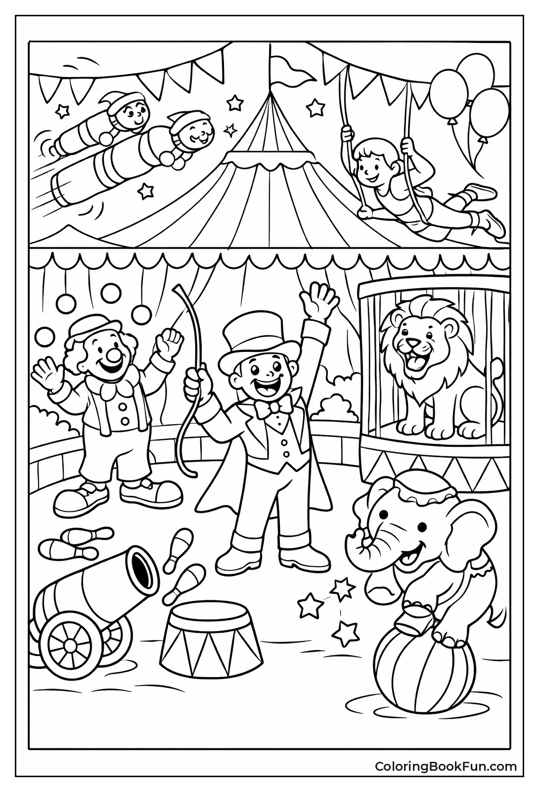 Clean Digital Circus Character Art