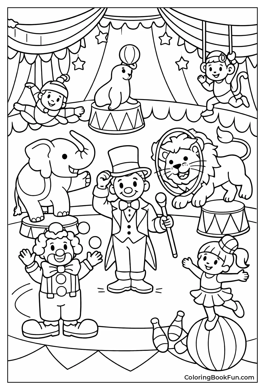 Digital Circus Stars Perform Tricks